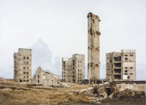 Palast (Res Publica), 2012, photography, paint, 30x40 cm (framed)